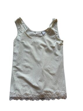Chico’s  Lace-Hem Tank Top Sz - 0
